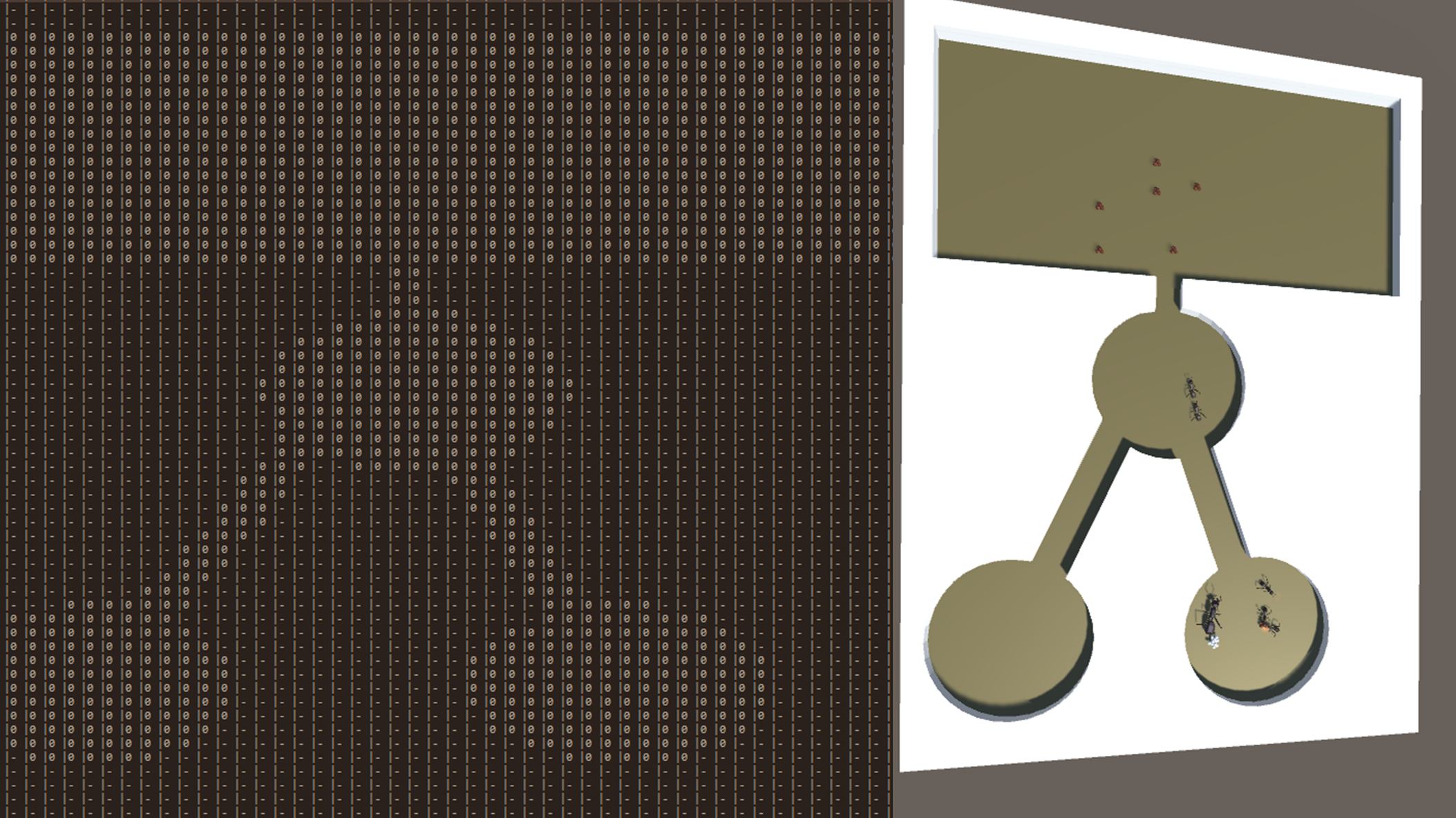 2D grid and 3D map.