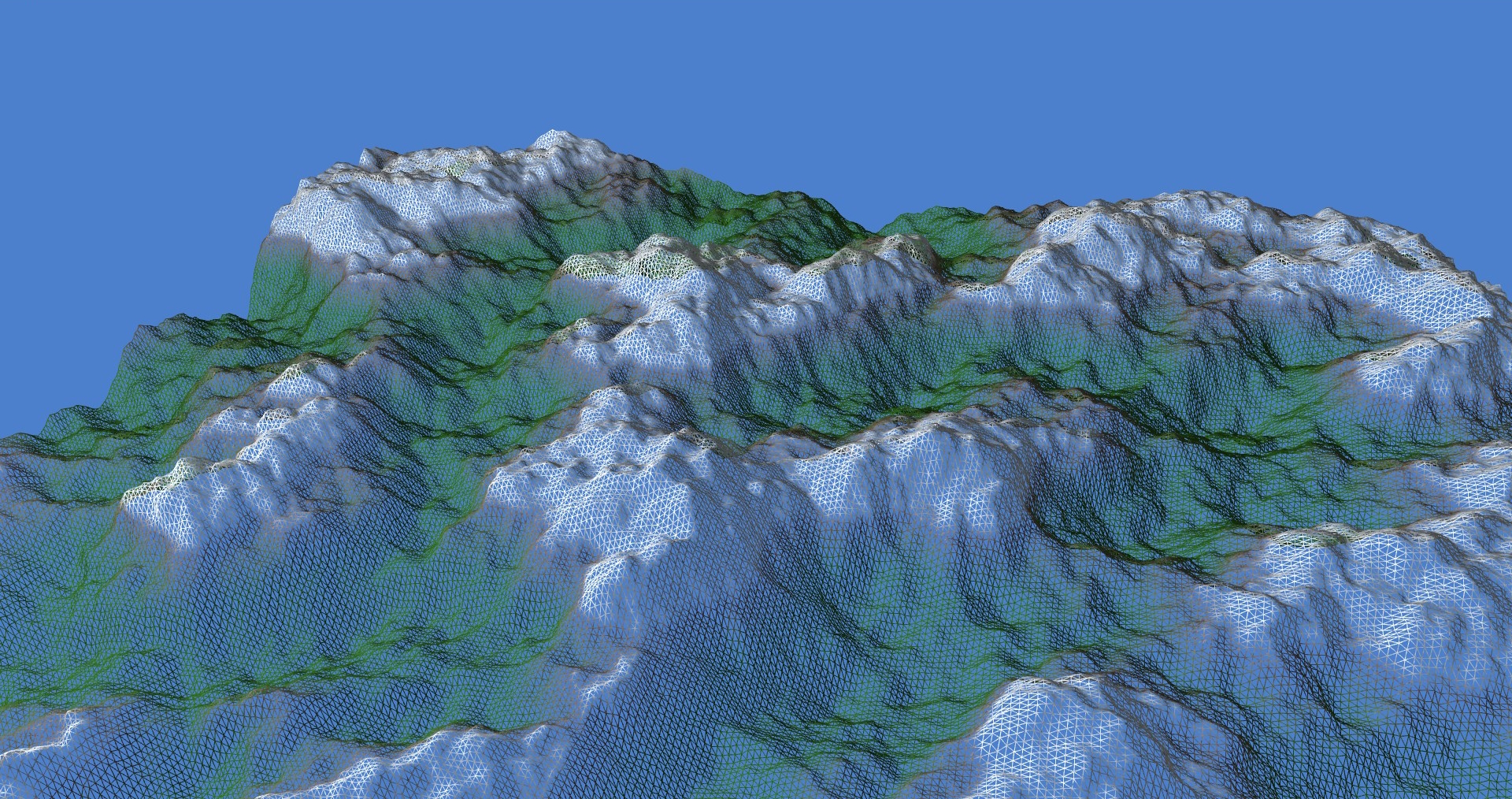 Wireframe view of the scene.